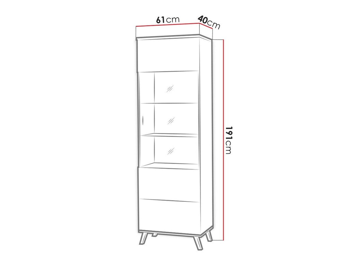 Könyvespolc John 2, Változatok: Balos, Led világítás: Nem