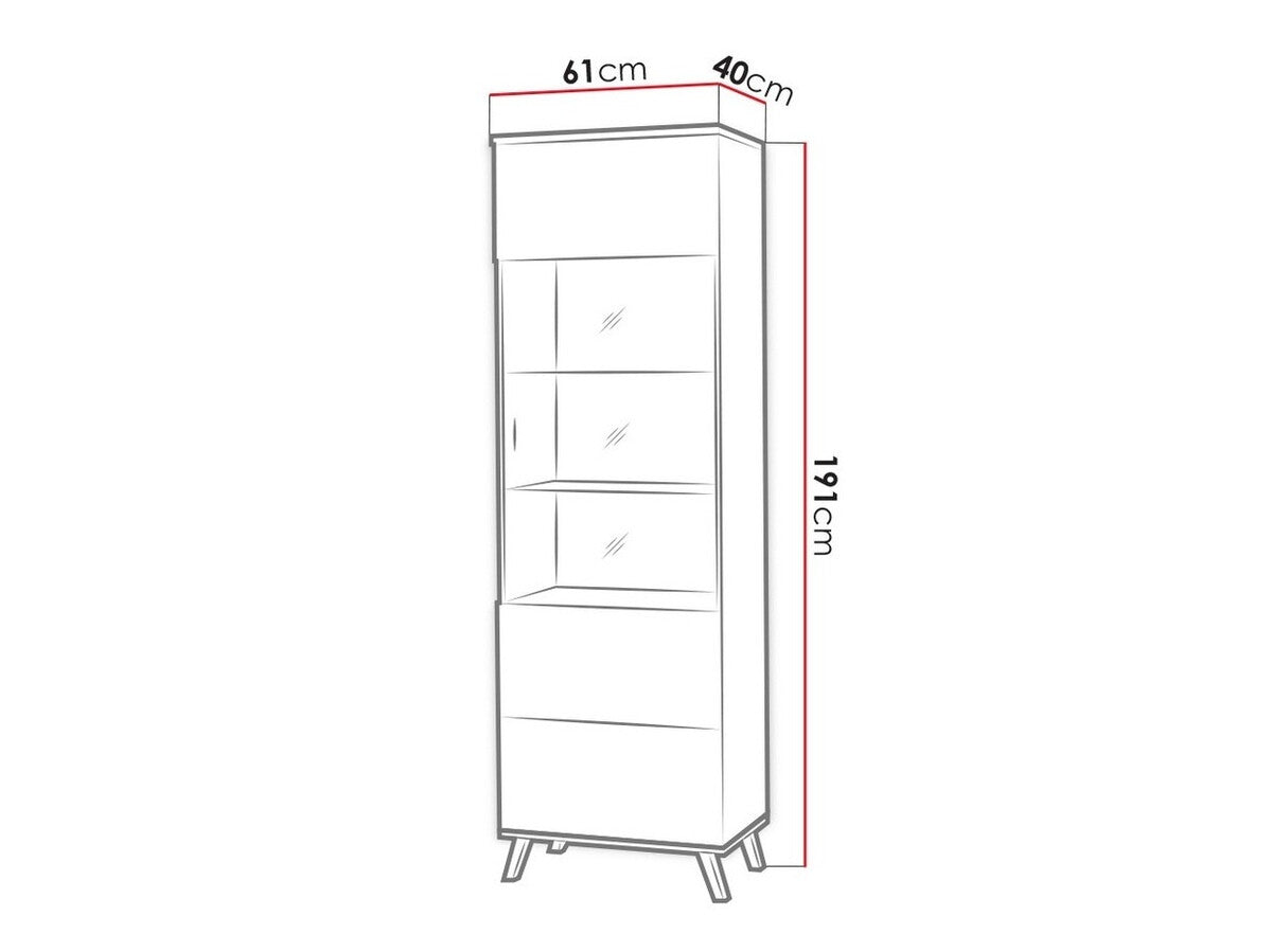 Könyvespolc John 2, Változatok: Jobbos, Led világítás: Nem