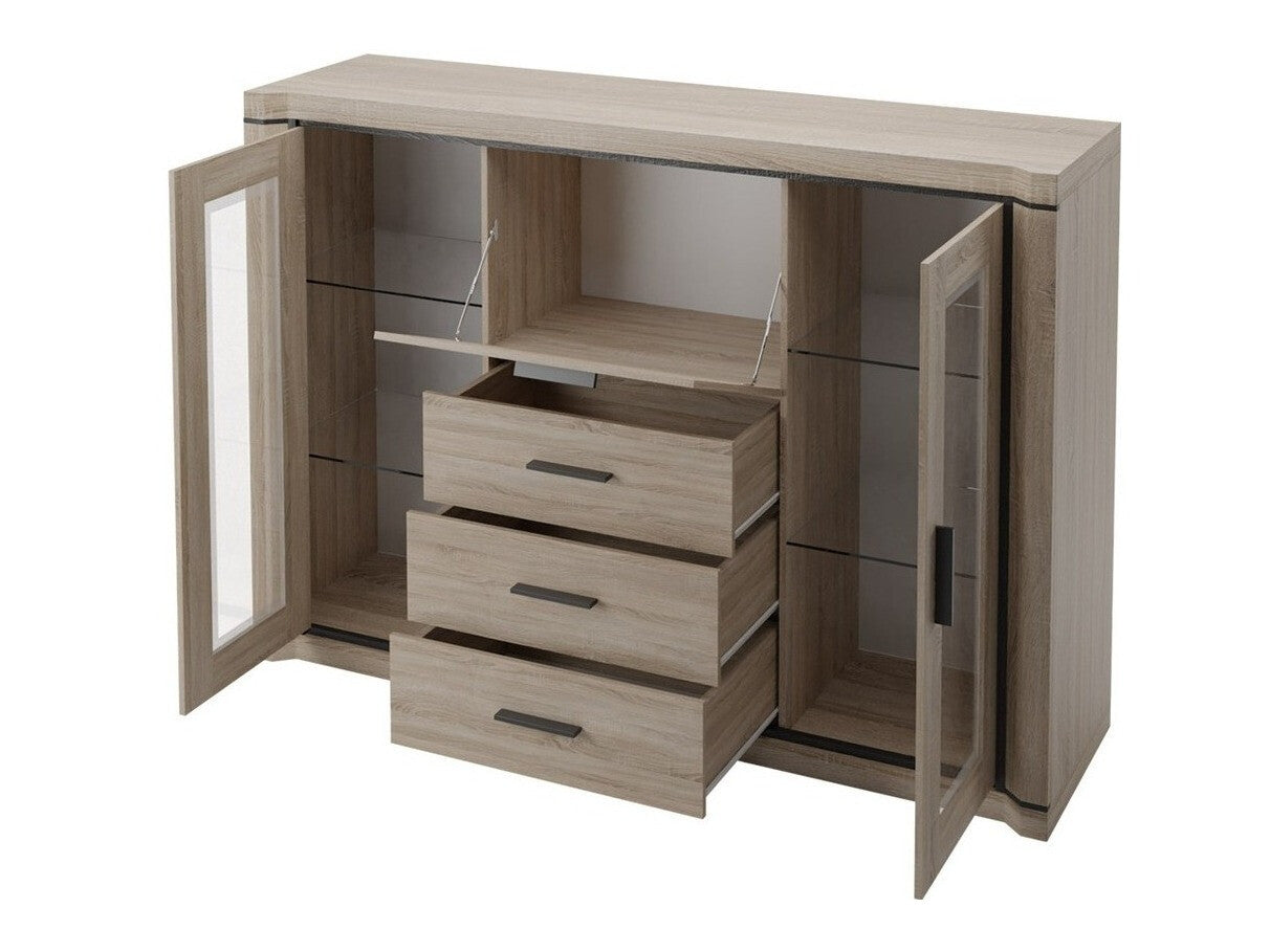 Komód Dallas D7 (Xavier), Szín: Triufel tölgy, Led világítás: Nem