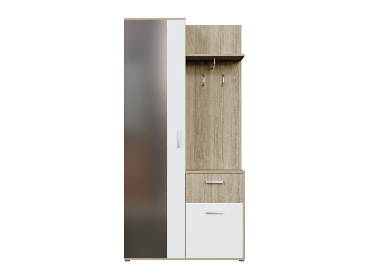Előszoba garnitúra LUX (Osztály), Szín: Sonoma tölgy + Fehér