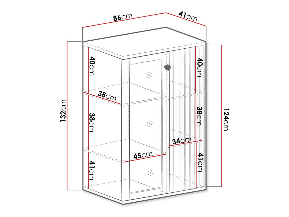 Szekrény CALI C-3 (Sigeren SG03), Led világítás: Nem