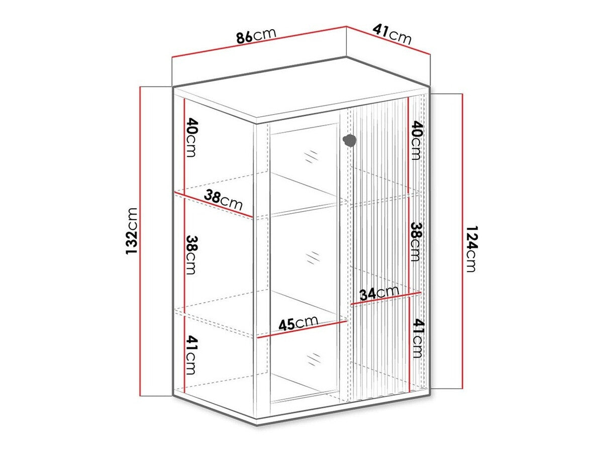 Szekrény CALI C-3 (Sigeren SG03), Led világítás: Igen