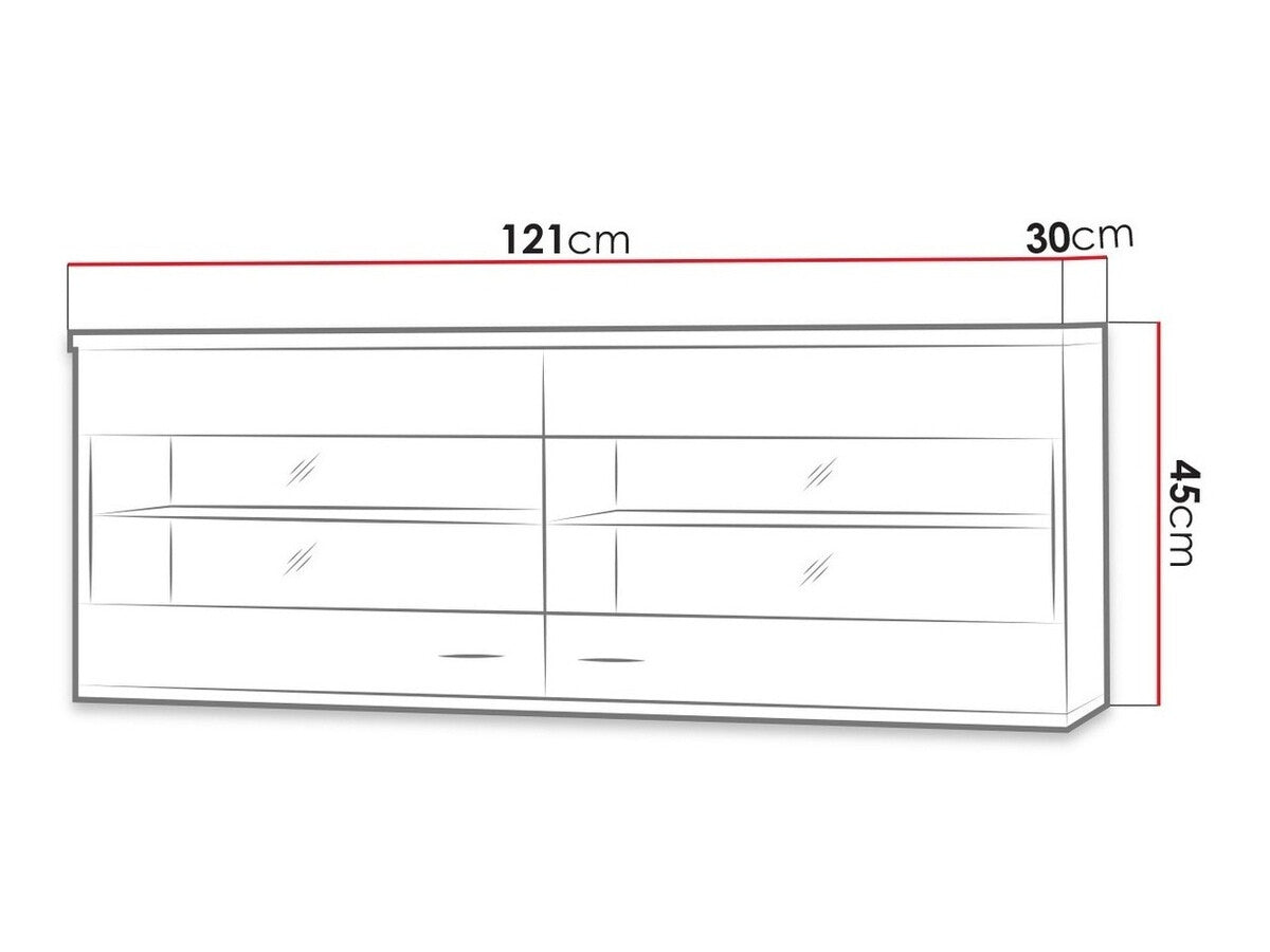 Fali szekrény John 9, Led világítás: Igen