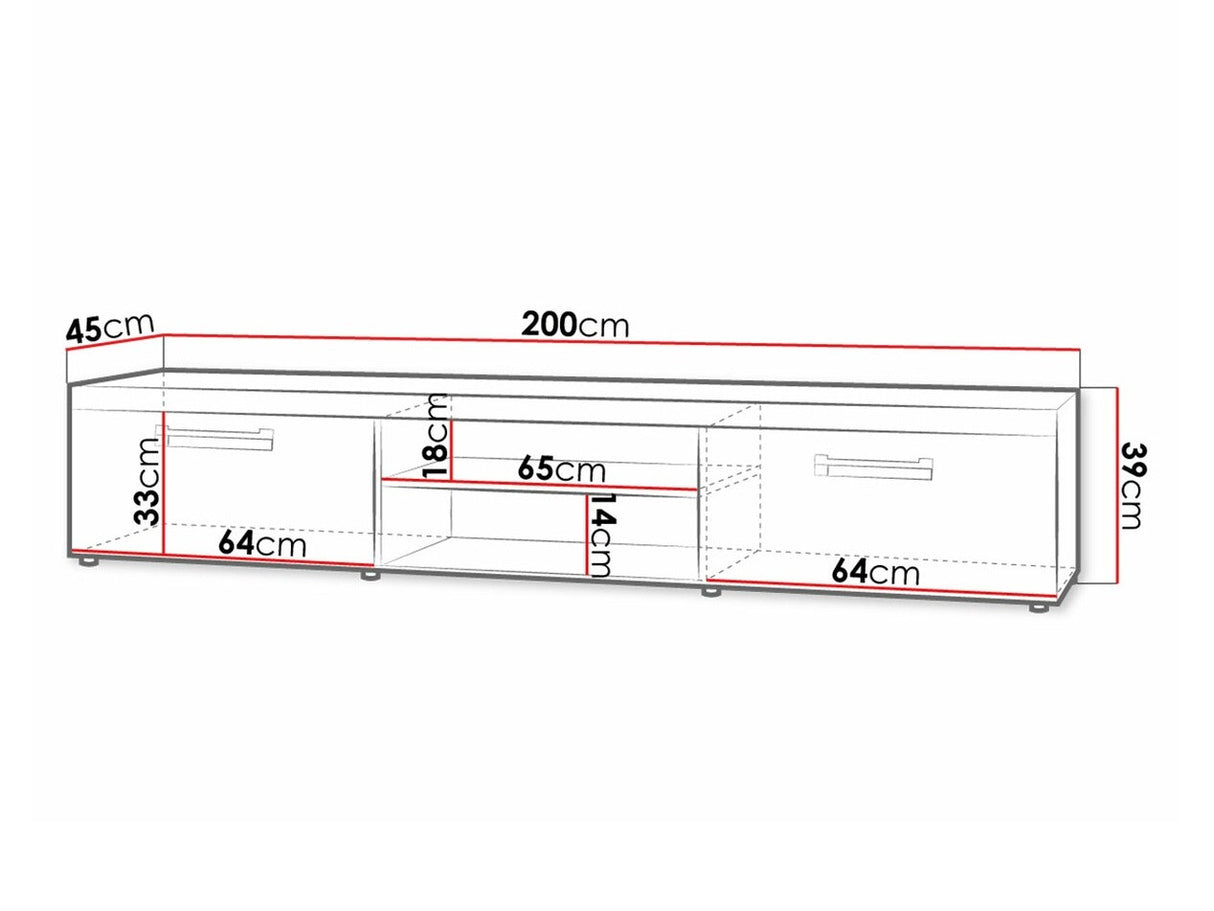 TV-állvány Samba 8 (Brode BD08), Szín: Szilva + grafit