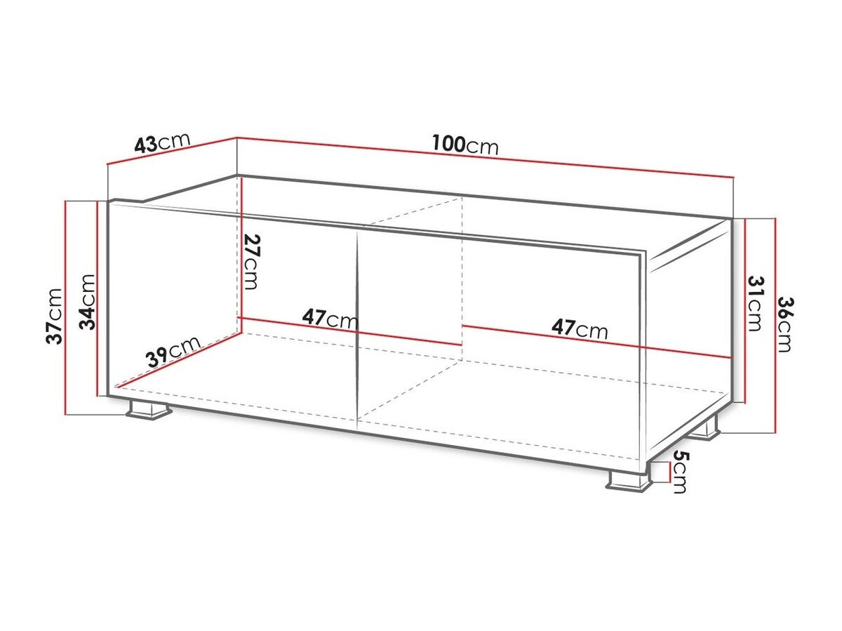 TV-állvány Calabrini 100 (Bralani BR03), Szín: Arany tölgy