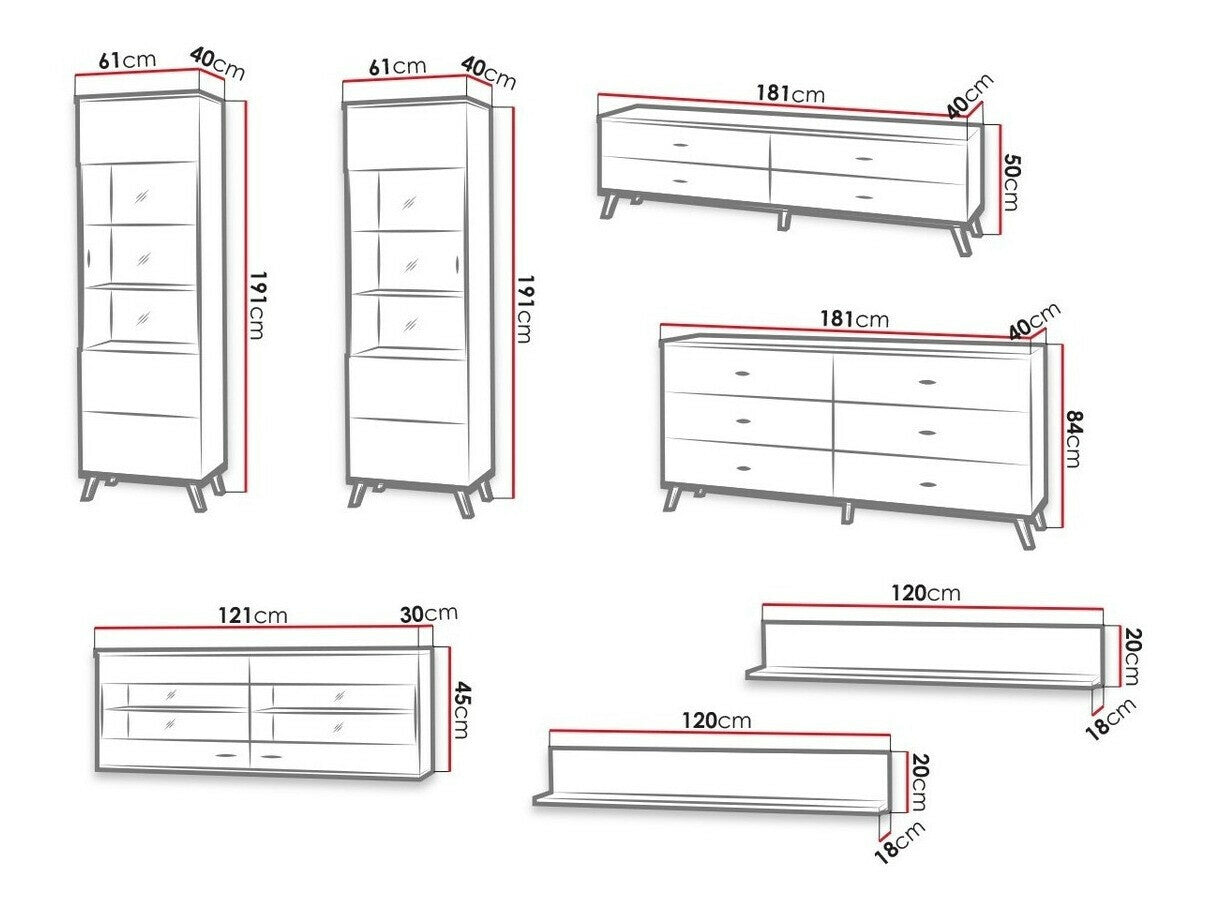 Nappali szett John I (Mallorca I), Led világítás: Nem