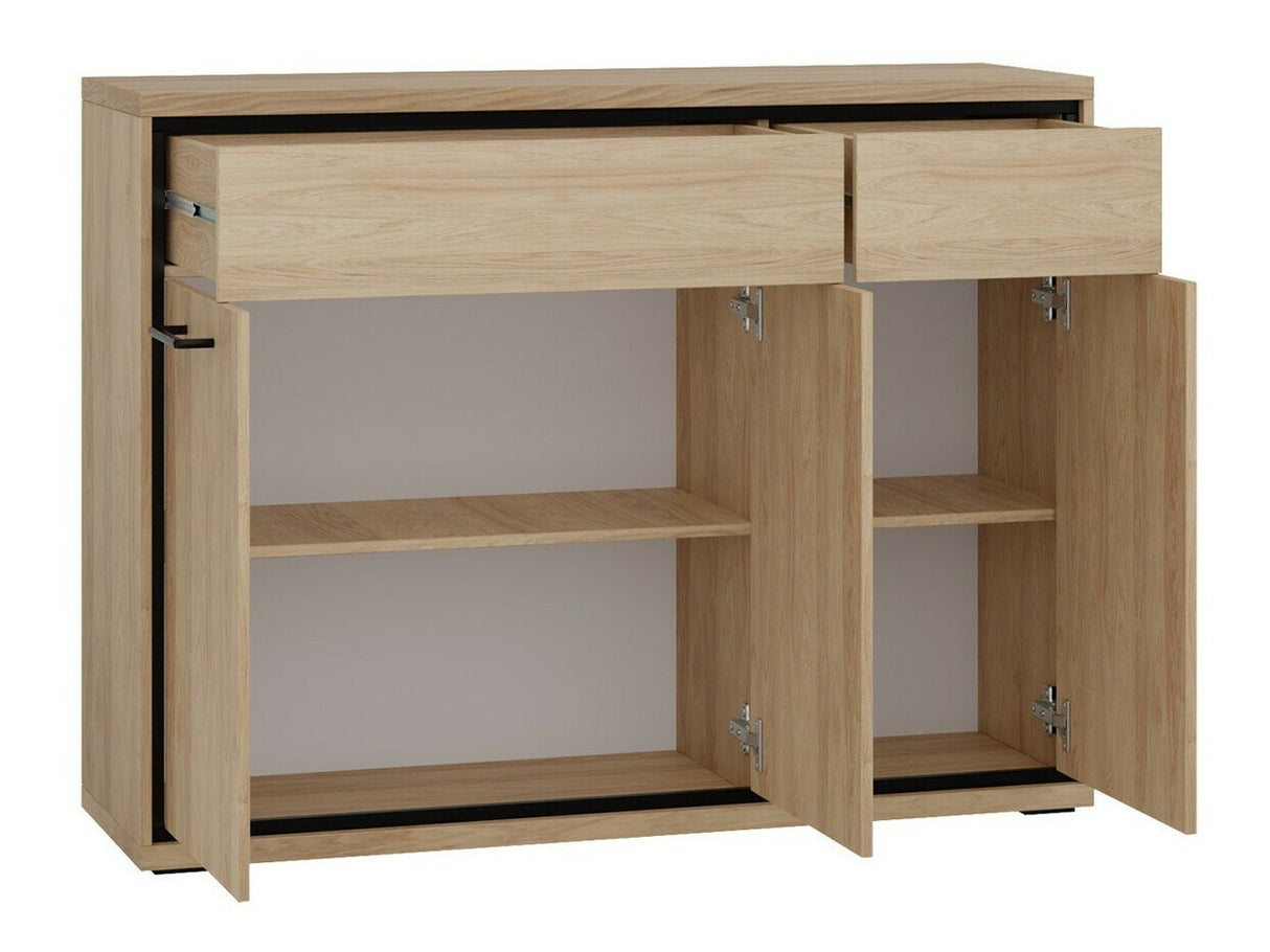 Nappali szett MEDIOLAN III (Sarged III), Szín: Fényes fa, Led világítás: Nem, Lábak: Nem