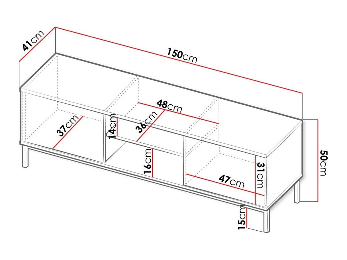 TV-állvány Querty RTV2D (Marinez MR05), Szín: Fehér