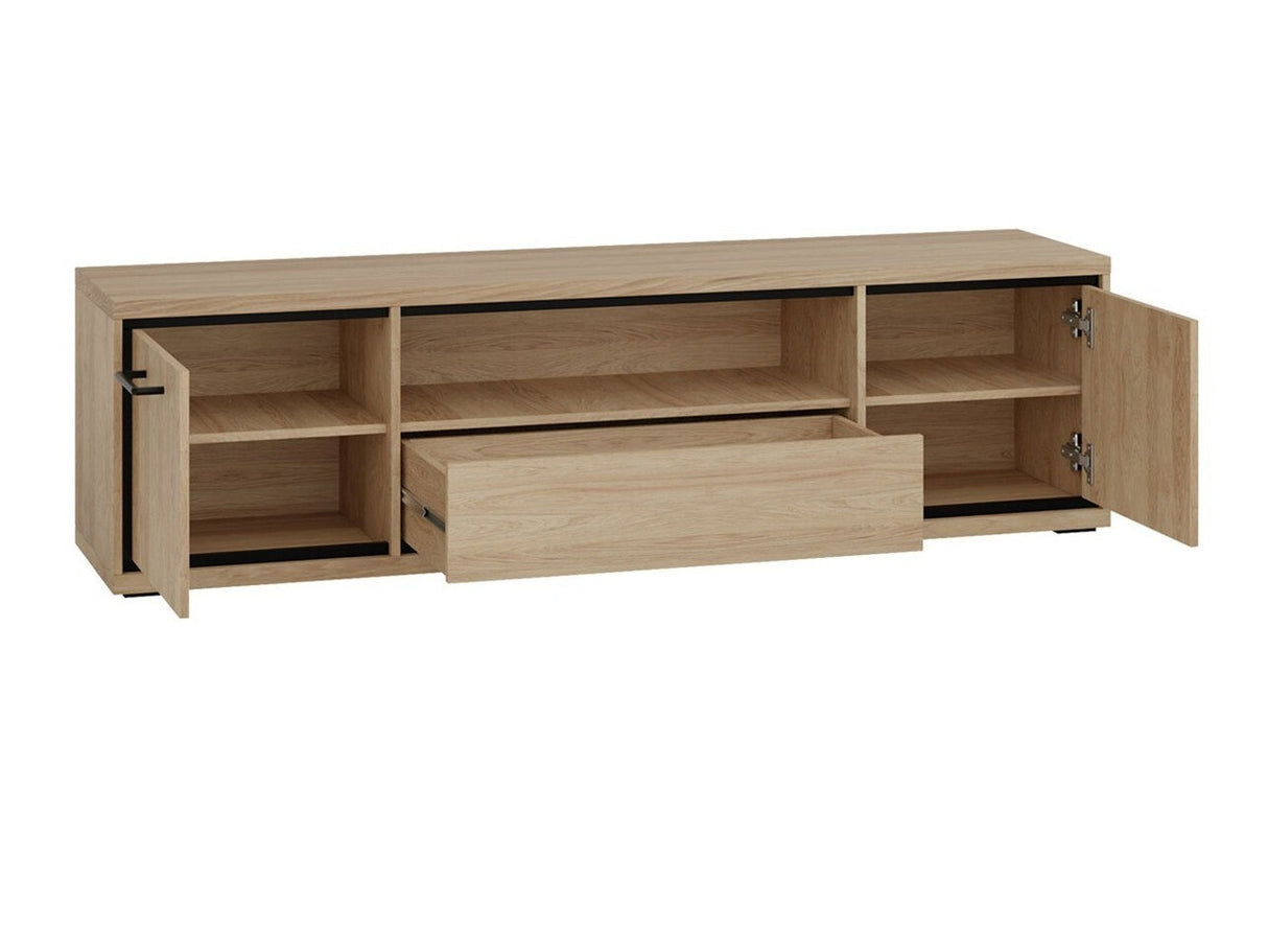 Nappali szett MEDIOLAN III (Sarged III), Szín: Fényes fa, Led világítás: Igen, Lábak: Nem