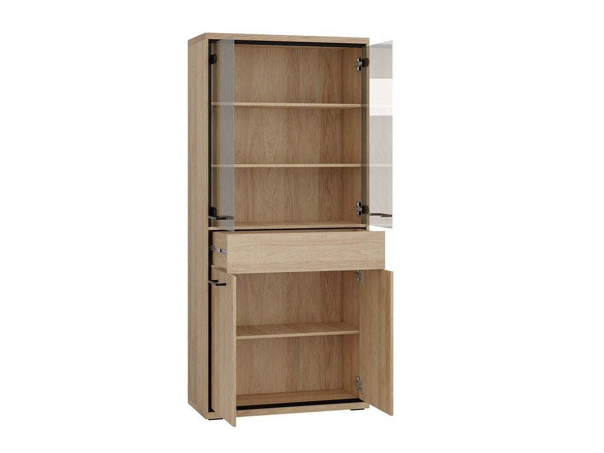 Nappali szett MEDIOLAN III (Sarged III), Szín: Fényes fa, Led világítás: Igen, Lábak: Nem