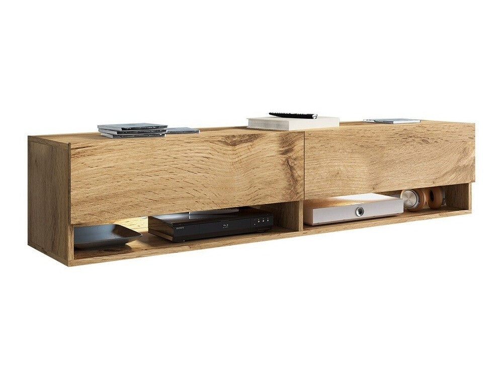 TV-állvány Lowboard A140 (Adenik 140), Led világítás: Nem, Szín: Wotan tölgy