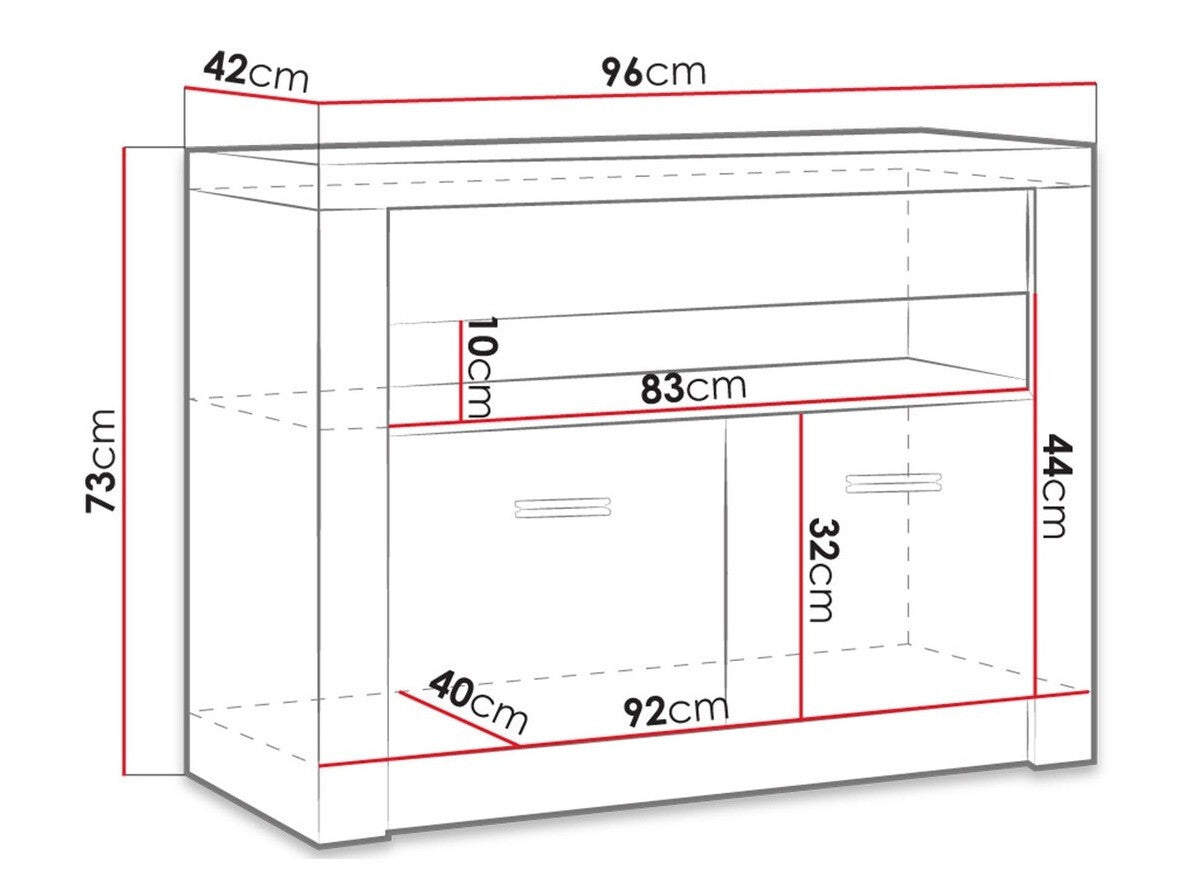 TV-állvány Indianapolis (Nadia N10), Szín: Sötét kőris, Led világítás: Nem