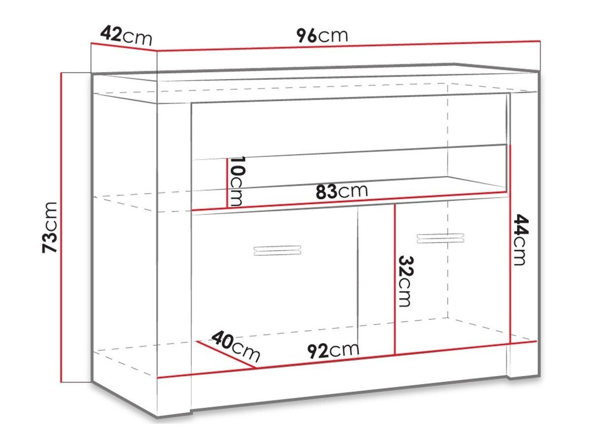 TV-állvány Indianapolis (Nadia N10), Szín: Sötét kőris, Led világítás: Igen