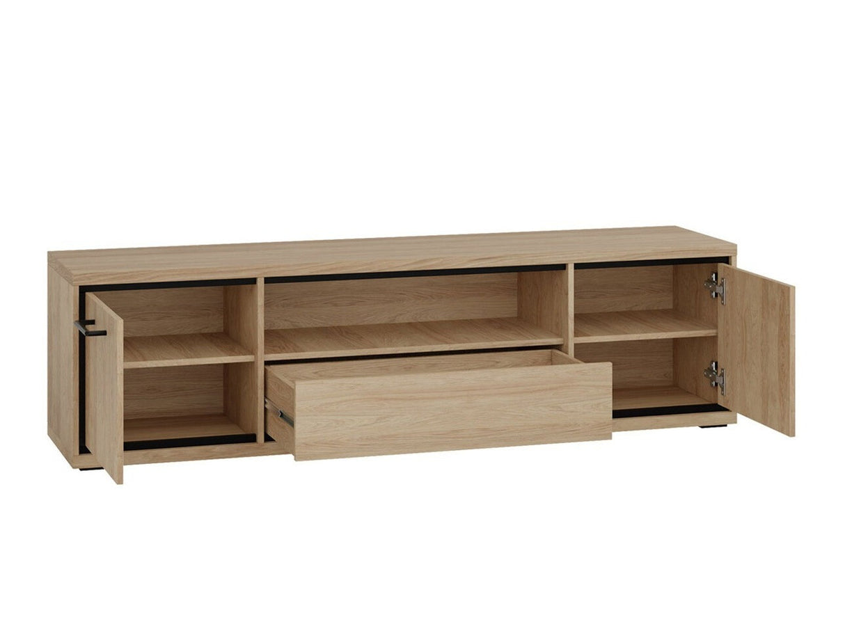 Nappali szett MEDIOLAN III (Sarged III), Szín: Fényes fa + Tölgy, Led világítás: Nem, Lábak: Igen