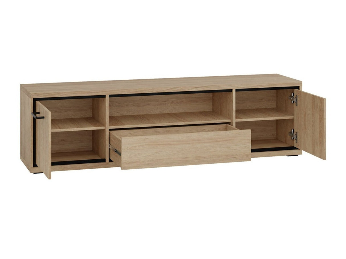 Nappali szett MEDIOLAN III (Sarged III), Szín: Fényes fa + Tölgy, Led világítás: Nem, Lábak: Nem