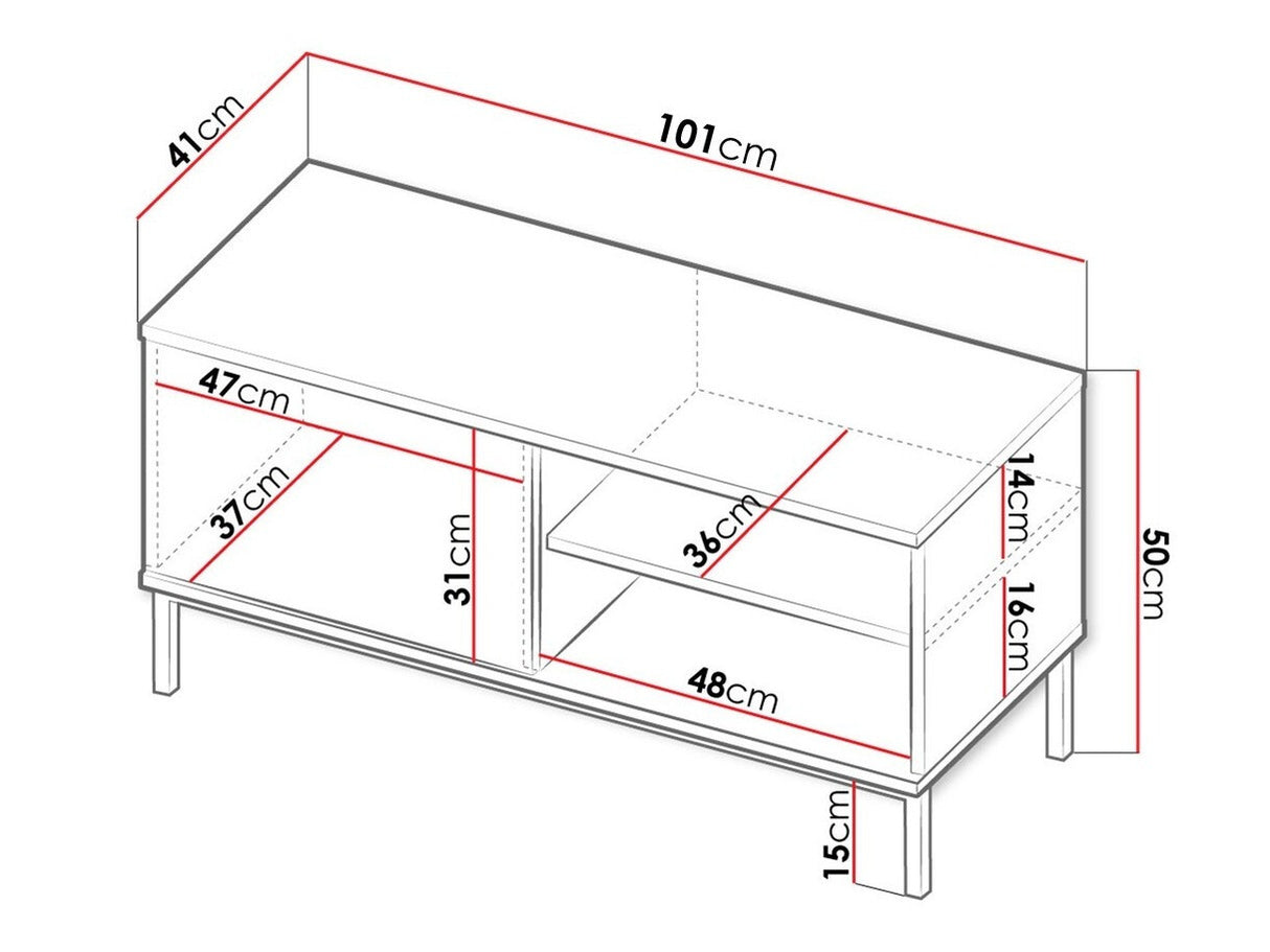 TV-állvány Querty RTV1D (Marinez MR04), Szín: Fehér