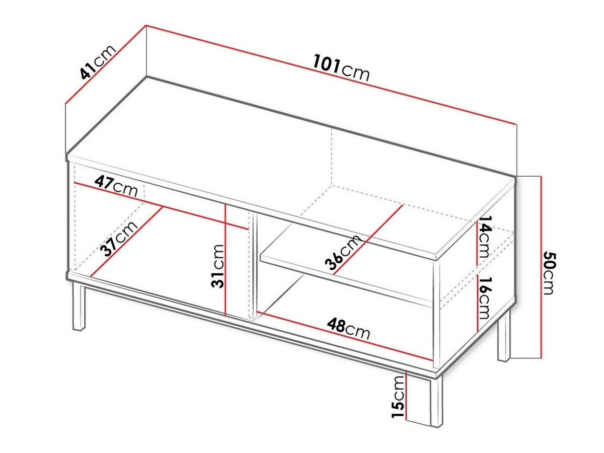 TV-állvány Querty RTV1D (Marinez MR04), Szín: Fekete