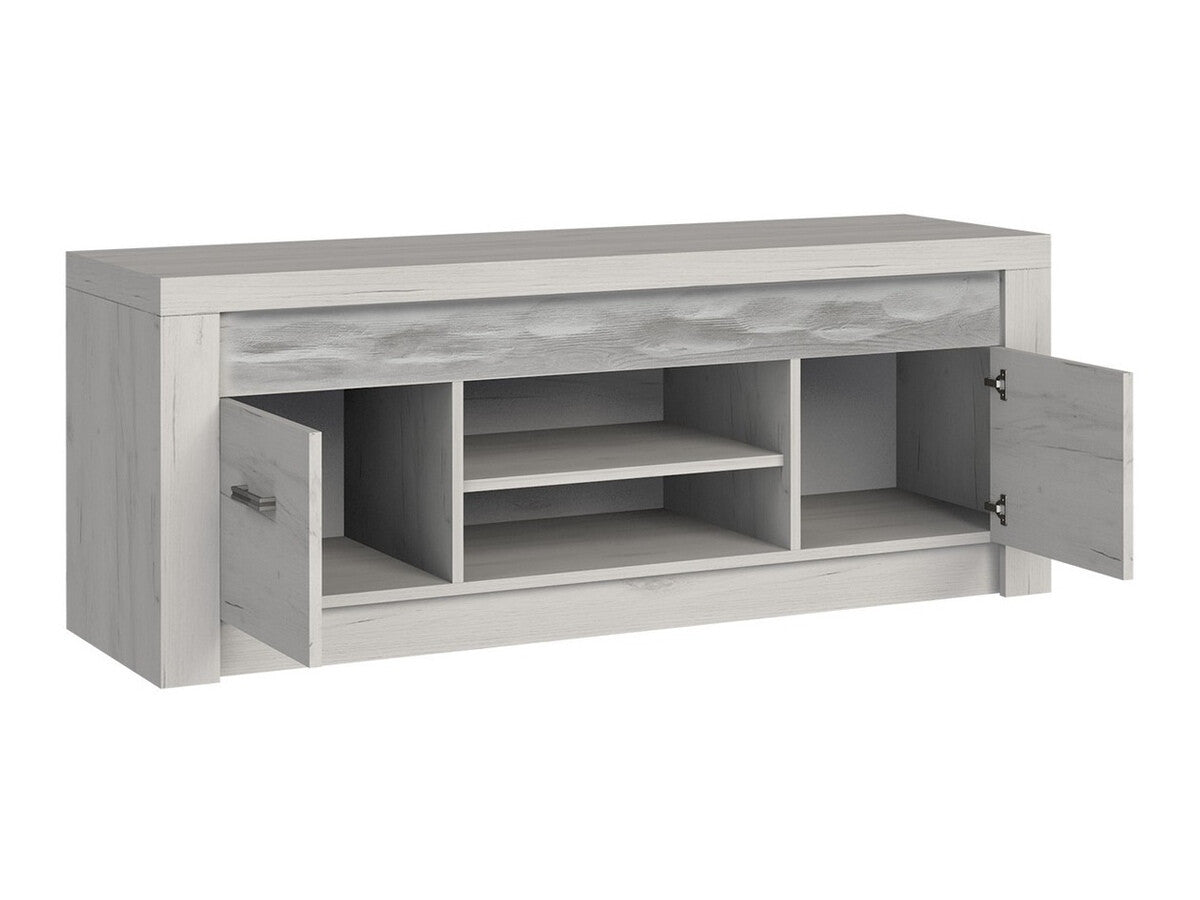 TV-állvány Indianapolis (Nadia N09), Szín: Kézműves fehér, Led világítás: Igen