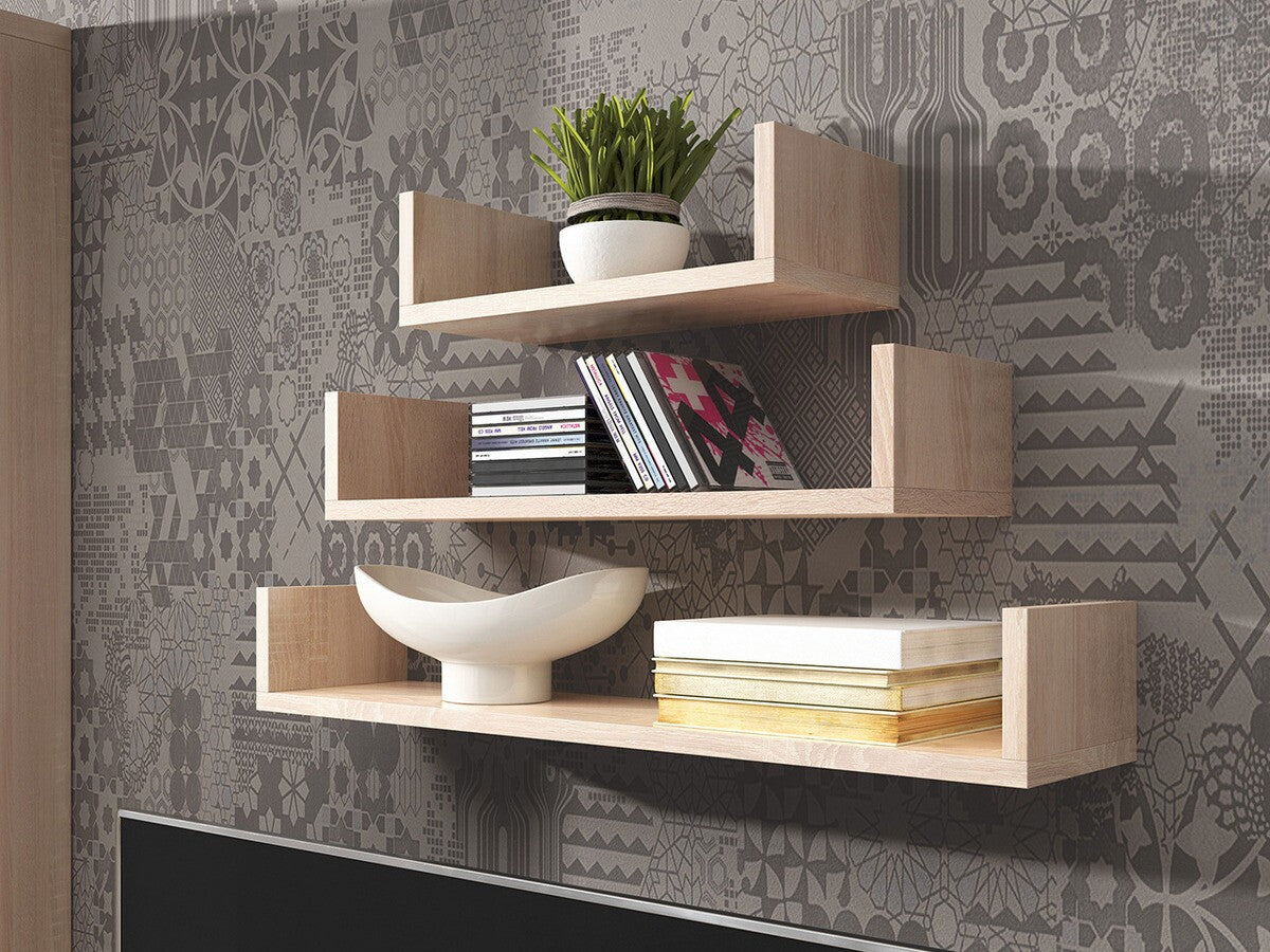 Függő polc szettek Trio 004 (Cygni), Szín: Sonoma tölgy