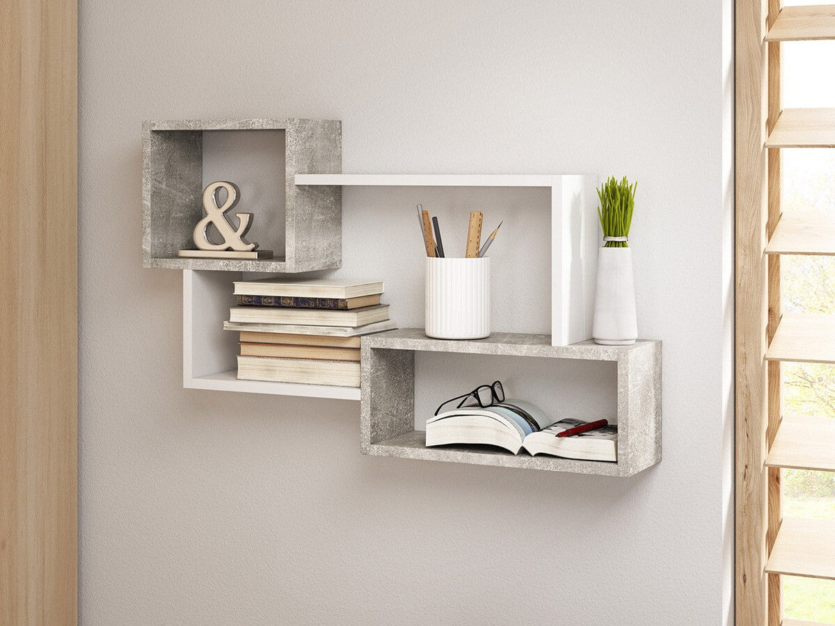 Polc Trio 005 (Cygni), Szín: Beton + Fehér