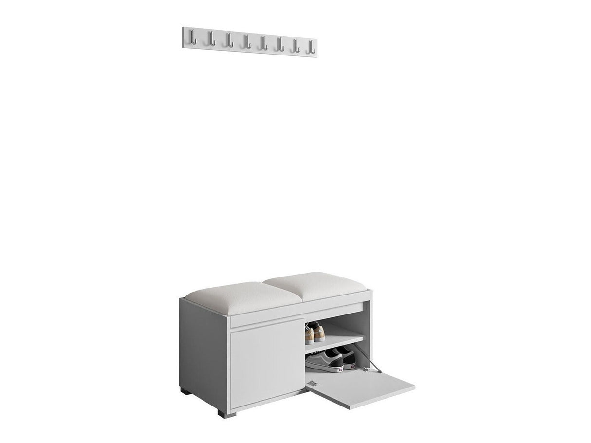 Előszoba garnitúra GRAWIS (Konkor) 80 + 2sz, Szín: Fehér + Öko bőr Soft 017