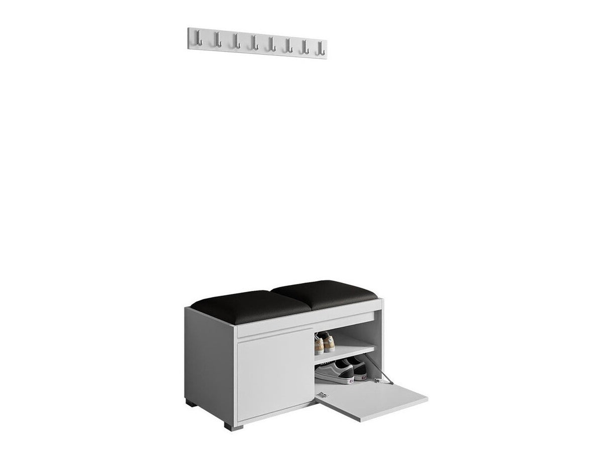 Előszoba garnitúra GRAWIS (Konkor) 80 + 2sz, Szín: Fehér + Öko bőr Soft 011