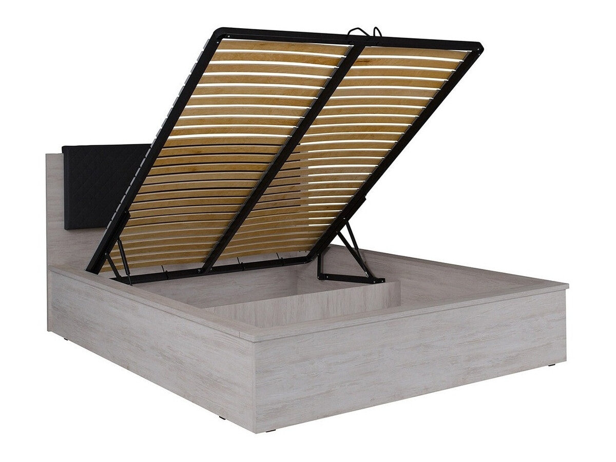 Hálószoba garnitúra Denver (Verdek VI), Fék: Igen, Led világítás: Nem, Szín: Monastery tölgy + Fényes fekete