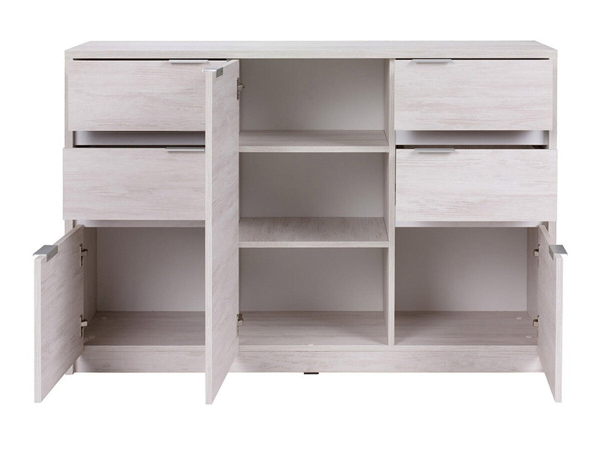 Hálószoba garnitúra Denver (Verdek VII), Led világítás: Nem, Szín: Monastery tölgy + Fényes fekete