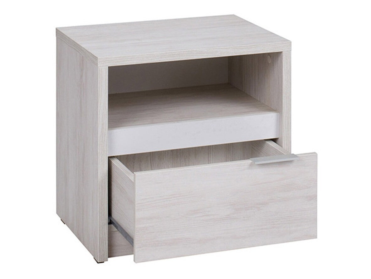 Hálószoba garnitúra Denver (Verdek VII), Led világítás: Igen, Szín: Monastery tölgy + Fényes fekete