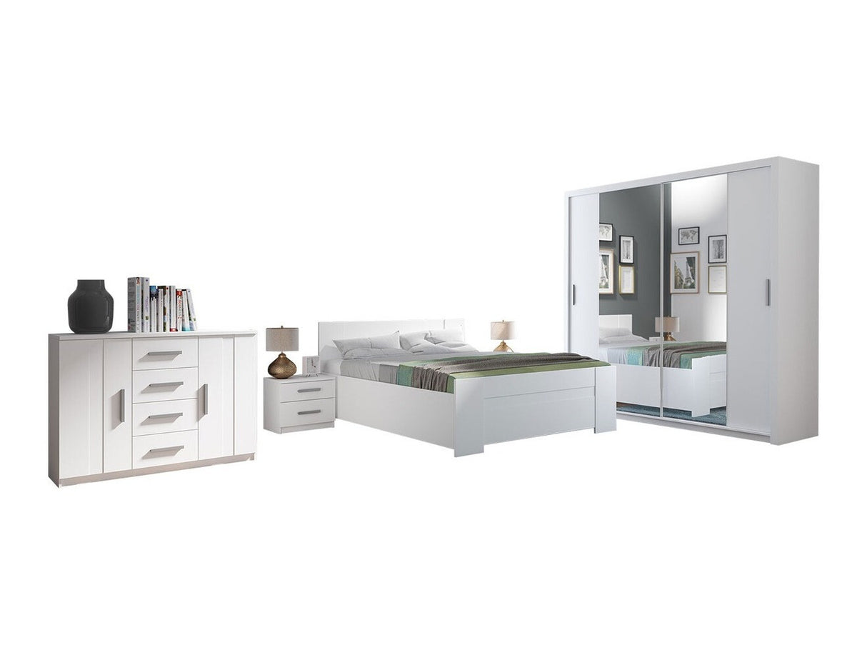 Hálószoba garnitúra Bonem VIII (Kler VIII), Szín: Fehér