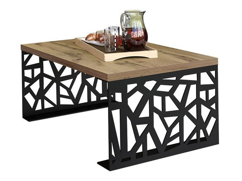 Dohányzóasztal Pales (Lessa), Szín: Matt fekete + Tölgy