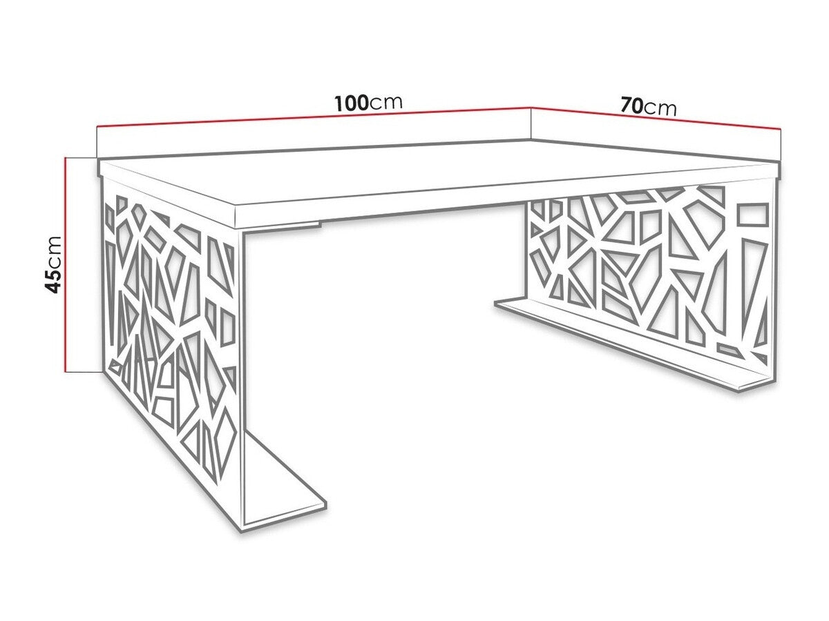 Dohányzóasztal Pales (Lessa), Szín: Matt fekete + Fényes fekete
