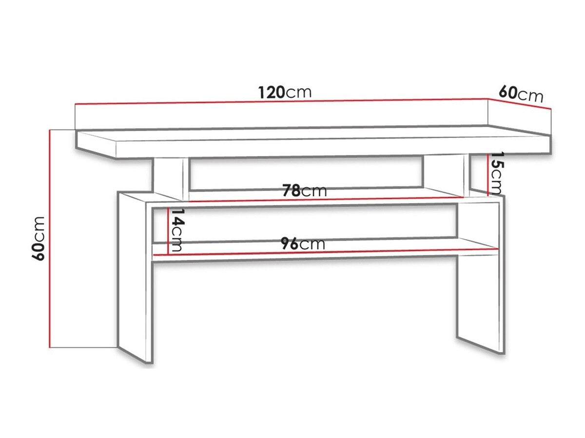 Dohányzóasztal Indianapolis (Nadia N13), Szín: Kézműves fehér