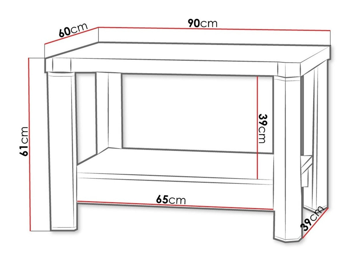 Dohányzóasztal Dallas D14, Szín: Triufel tölgy