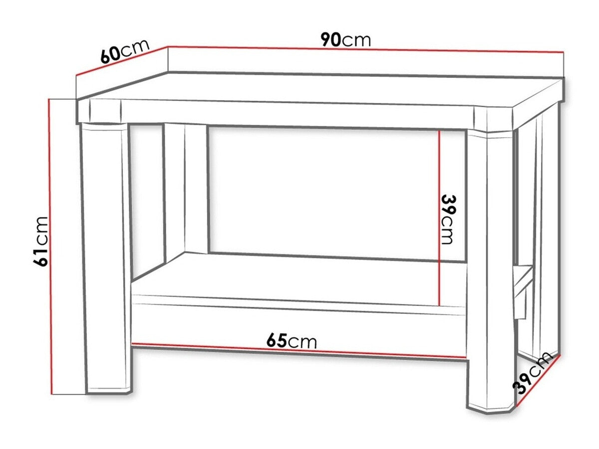 Dohányzóasztal Dallas D14, Szín: Sonoma tölgy