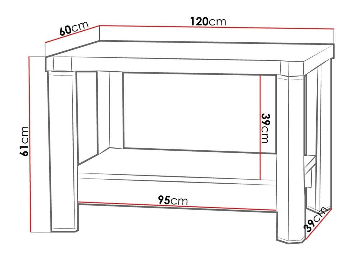 Dohányzóasztal Dallas D15, Szín: Triufel tölgy