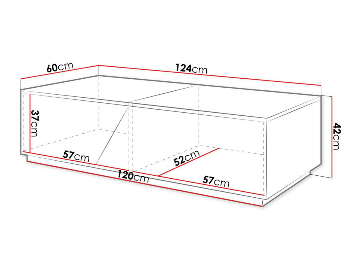 Dohányzóasztal Ceelias, Szín: Antracit + Wotan tölgy