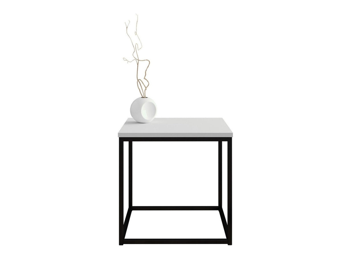 Dohányzóasztal Cubo S (Etelka S), Szín: Matt fekete + Fényes fehér