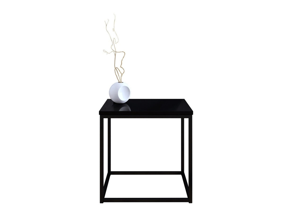 Dohányzóasztal Cubo S (Etelka S), Szín: Matt fekete + Fényes fekete