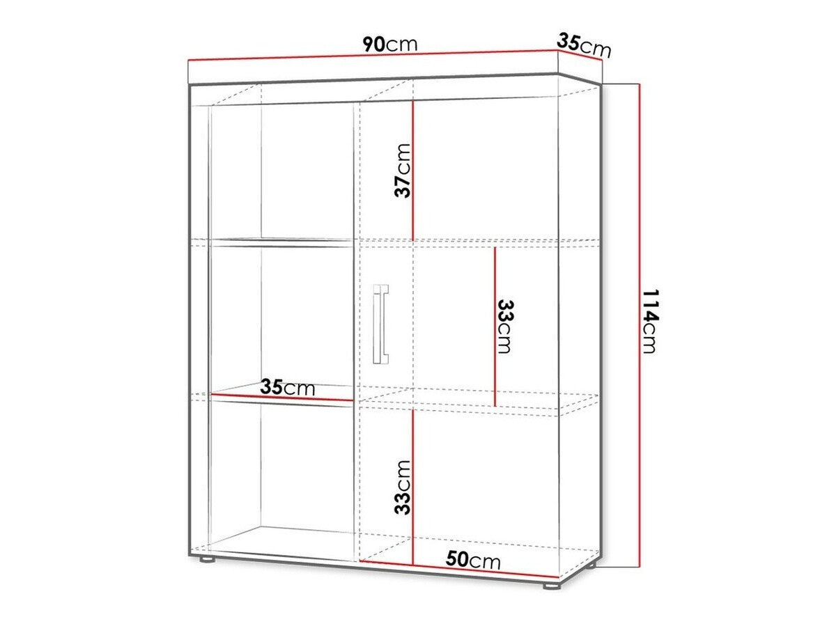 Szekrény Samba 3 (Brode BD03), Szín: Szilva + grafit