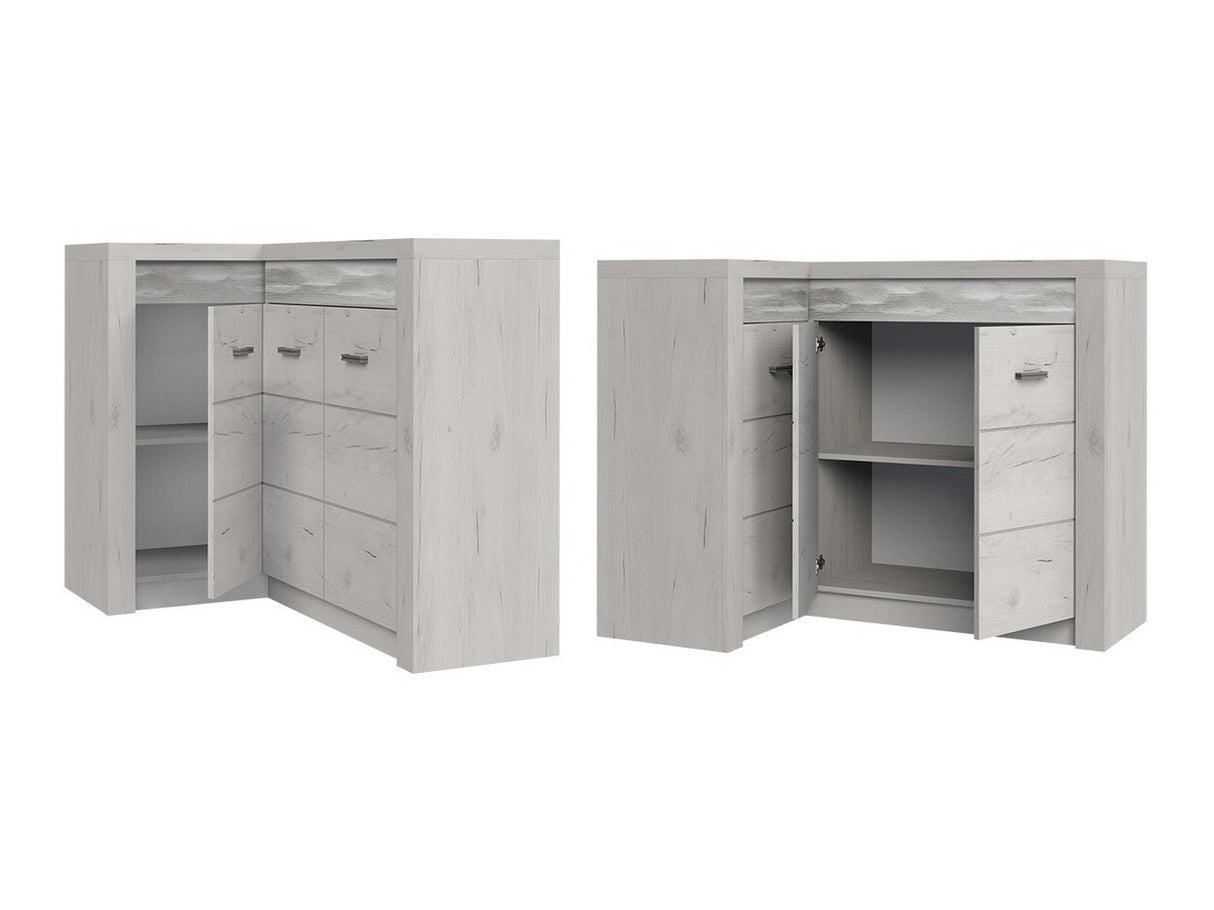 Sarokszekrény Indianapolis (Nadia N15) O, Szín: Sötét kőris, Led világítás: Nem