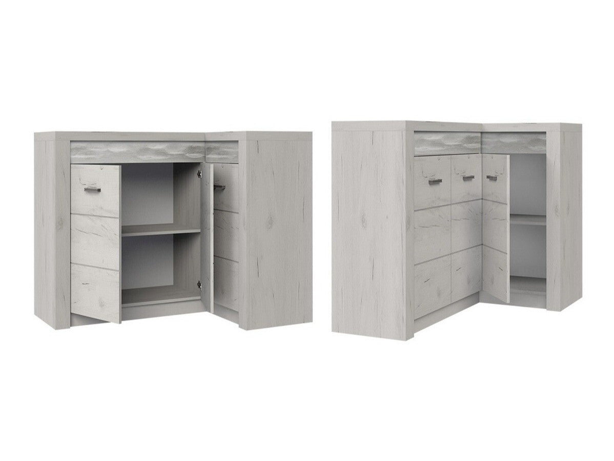 Sarokszekrény Indianapolis (Nadia N15) K, Szín: Sötét kőris, Led világítás: Nem