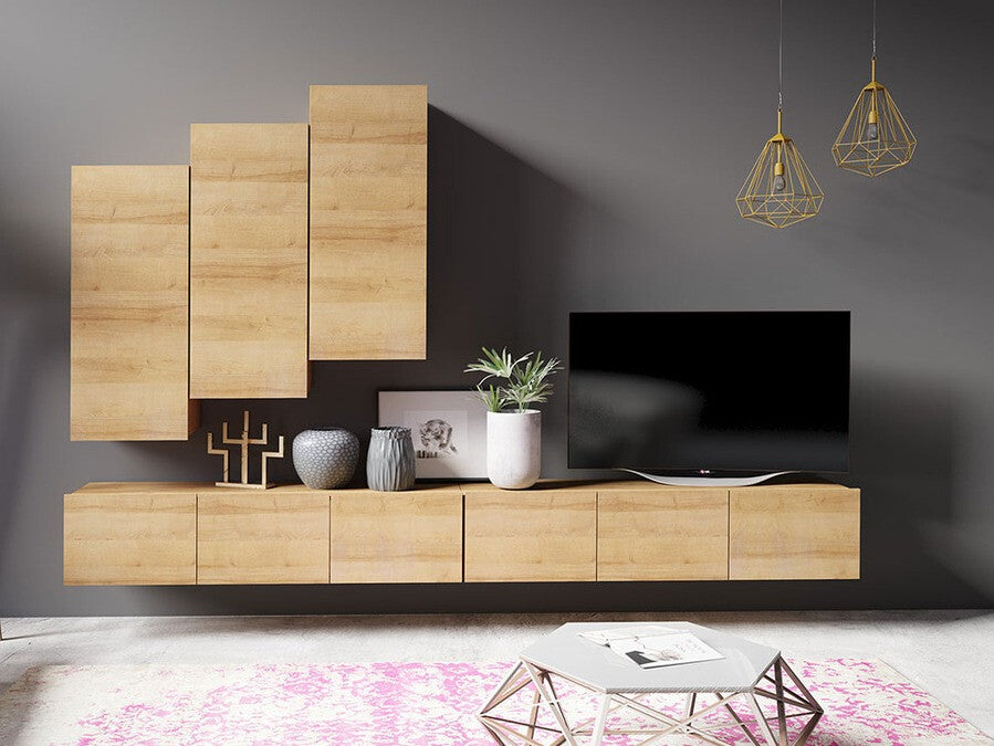 Fali szekrény Calabrini (Bralani BR11), Szín: Fehér + Fényes fehér