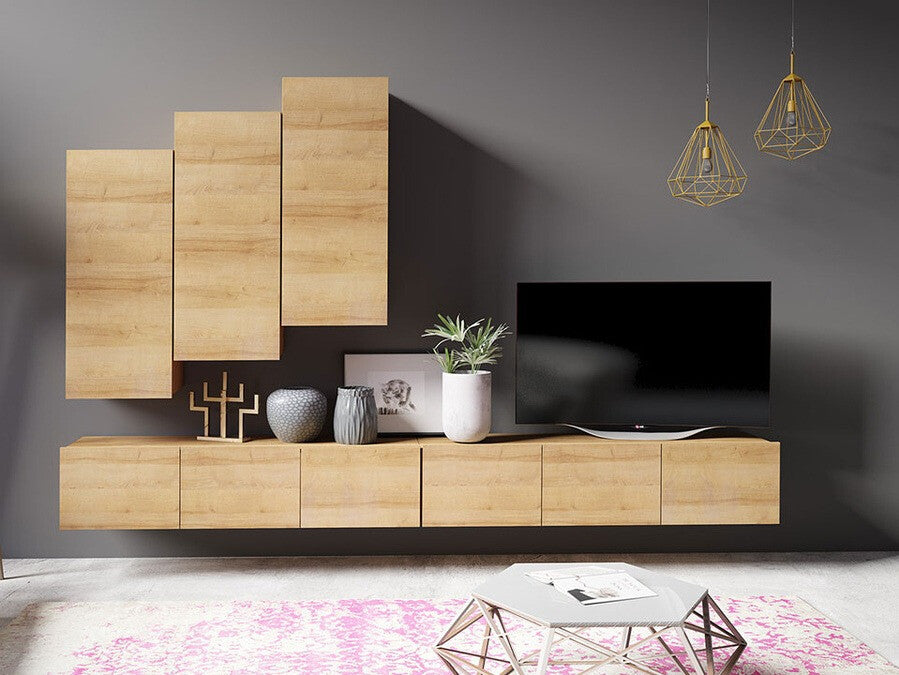 Fali szekrény Calabrini (Bralani BR11), Szín: Fekete + Fényes fekete