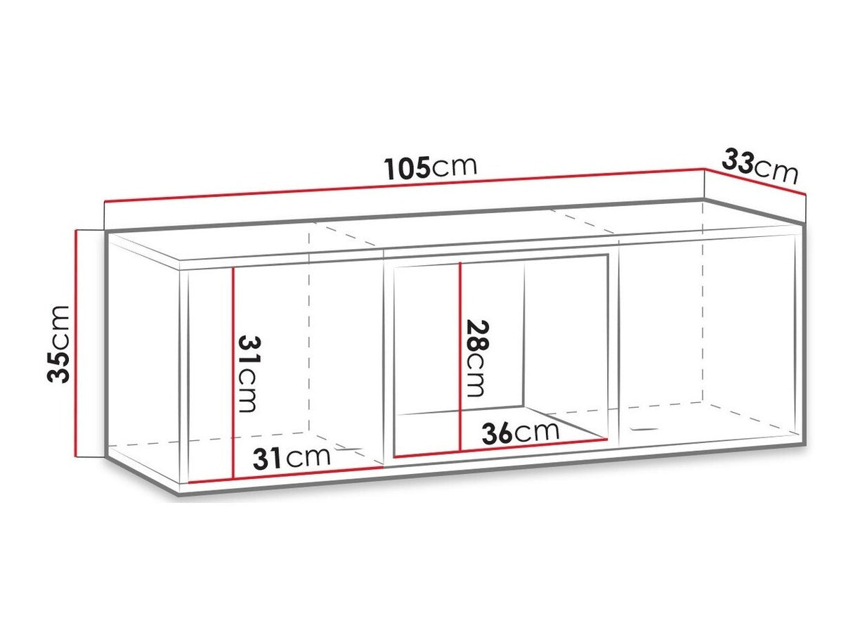 Fali szekrény Olier Ol WISZ2D (OL07), Szín: Fehér + Artisan tölgy