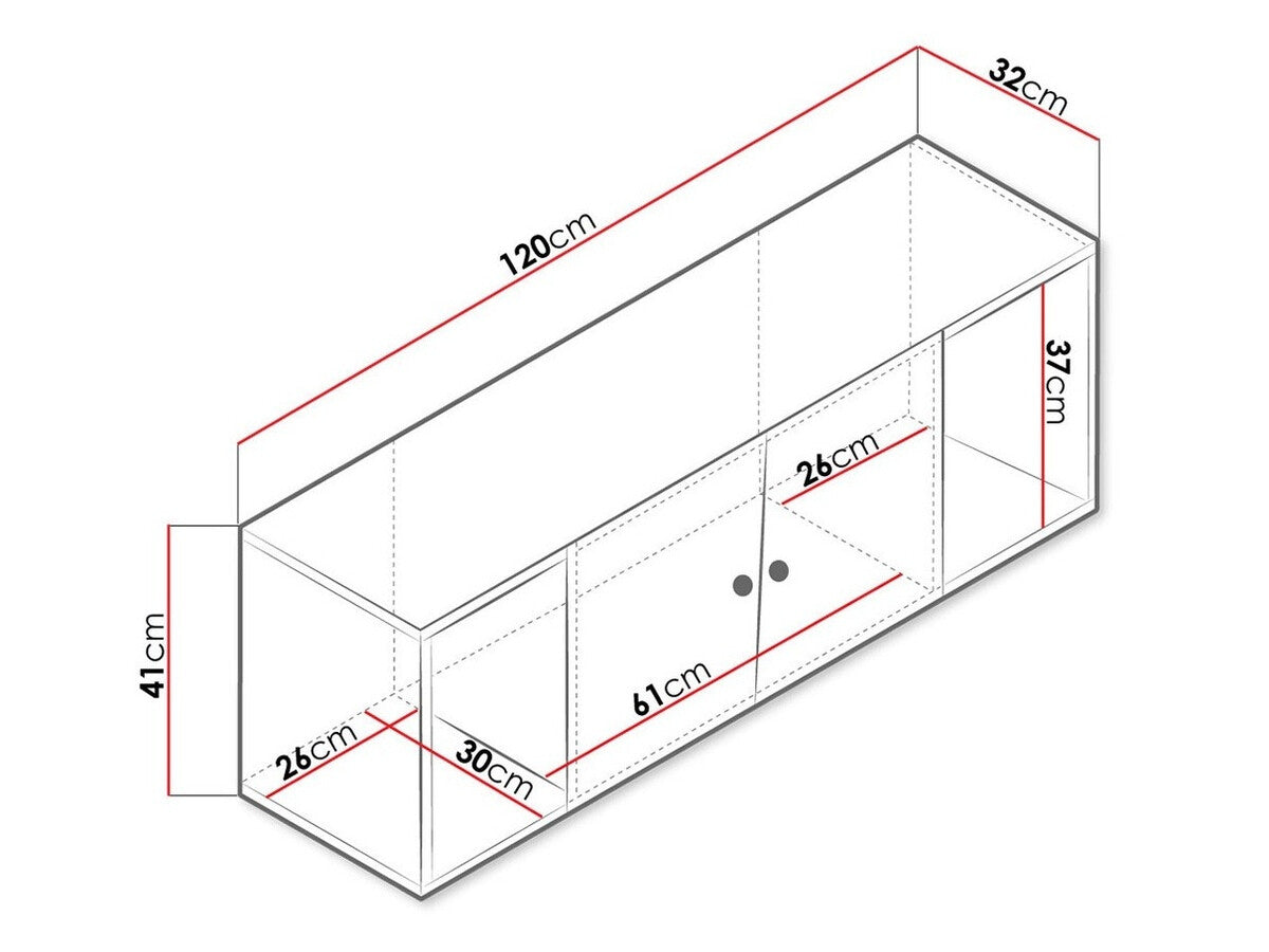 Fali szekrény Nero 13 (Wurak), Szín: Artisan tölgy + Fehér + Szürke