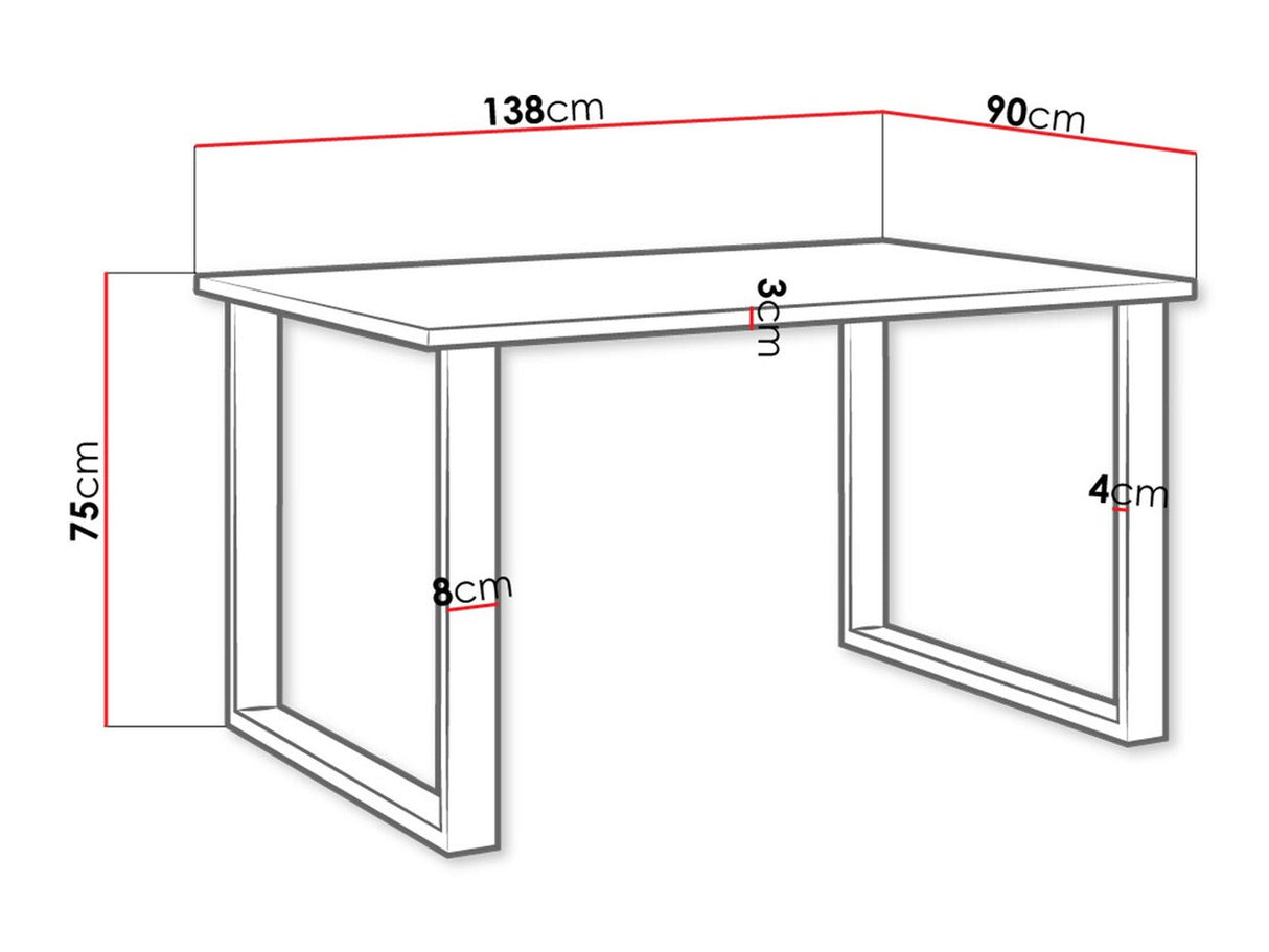 Asztal IMPERIAL (Wawik), Szín: Artisan tölgy + Fekete