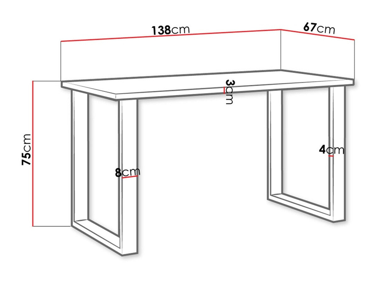 Asztal IMPERIAL (Wawik), Szín: Lándzsa tölgy + Fekete