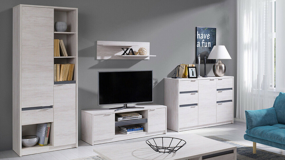 Könyvespolc Denver (Verdek R2D1SZ VD08), Szín: Monastery tölgy + Fényes fekete