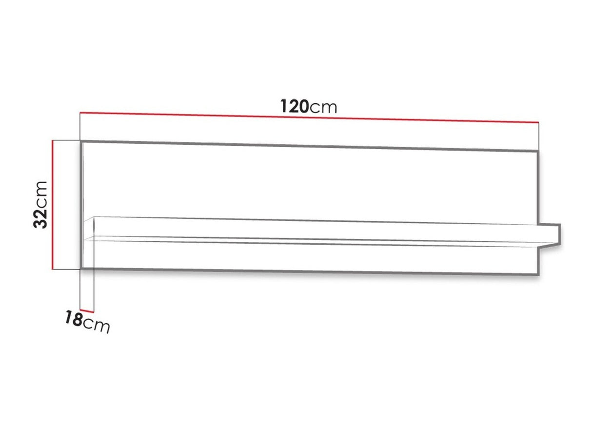 Polc Indianapolis (Nadia N11), Szín: Kőrisfa